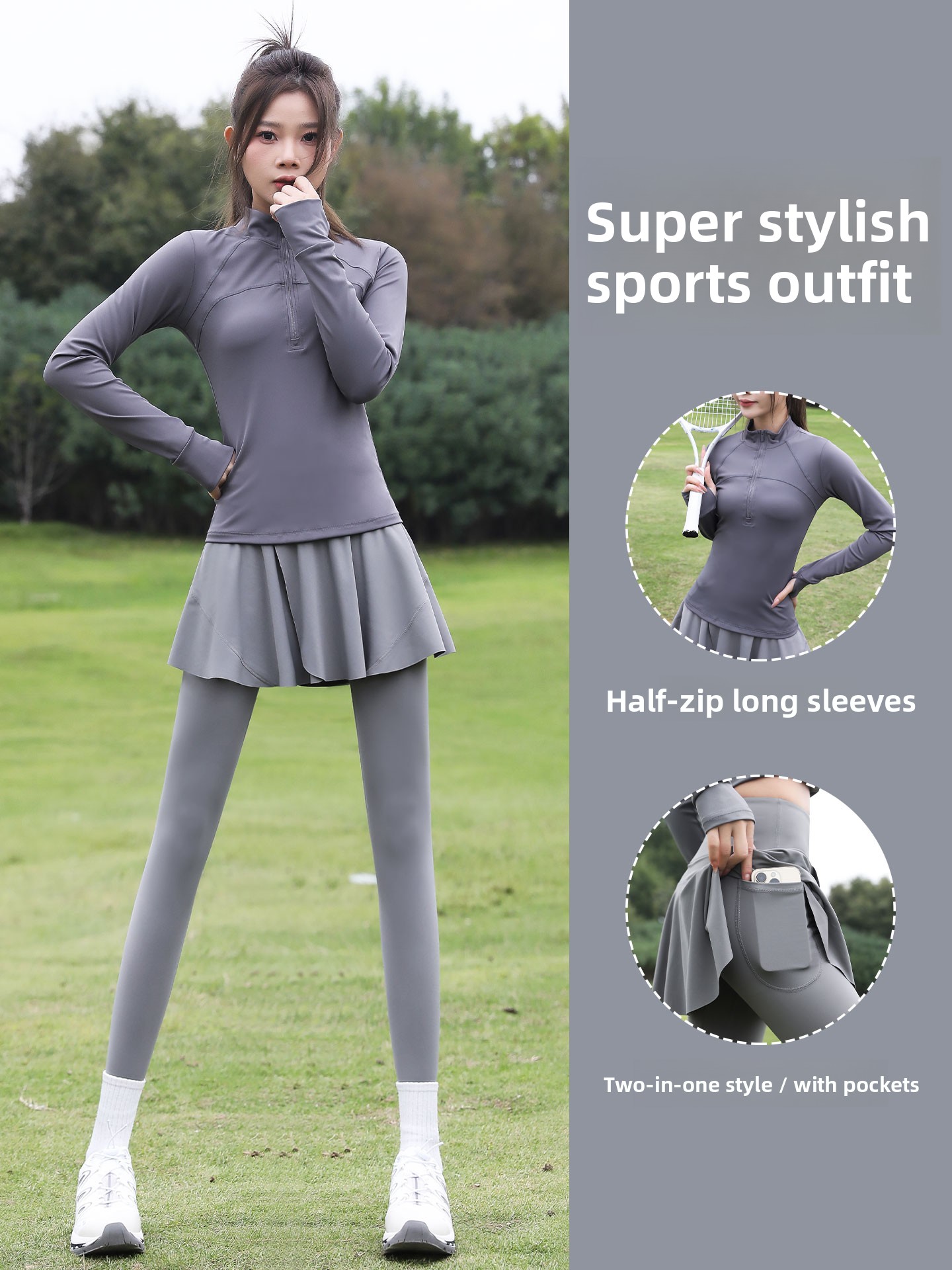 Girls Fitn Clothing Set Long S - Badminton Online ulasan dan harga