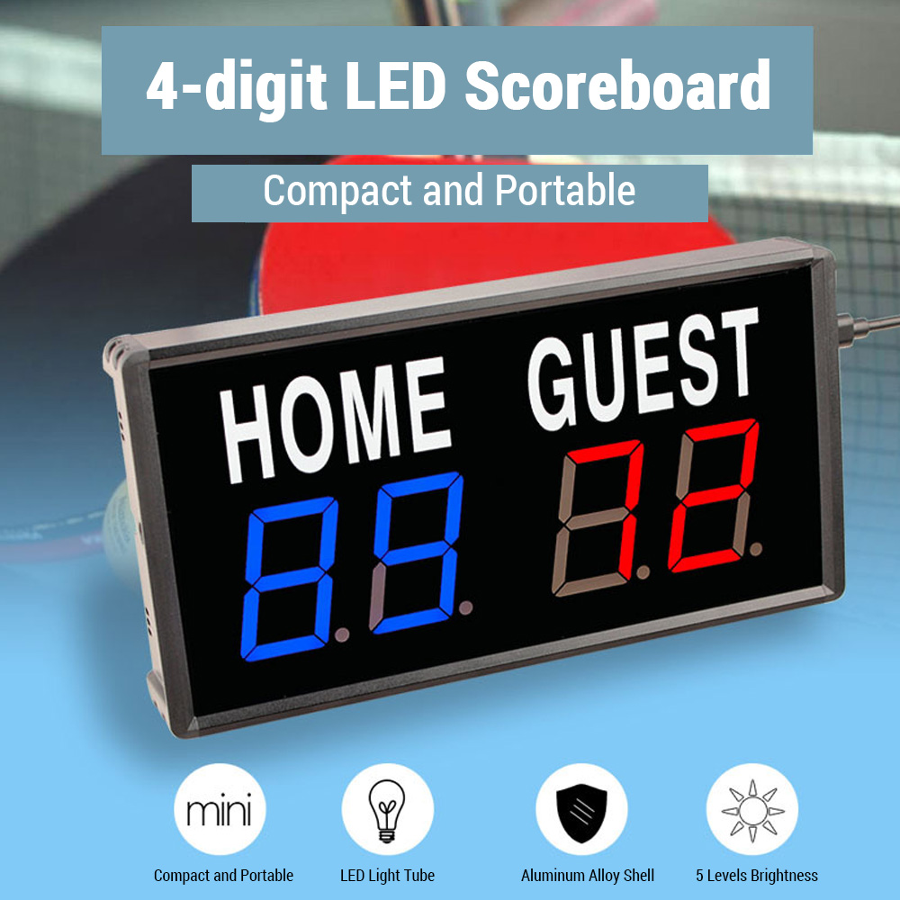 Portable 4 Digit LED Scoreboar - Scoreboard Digital ulasan dan harga