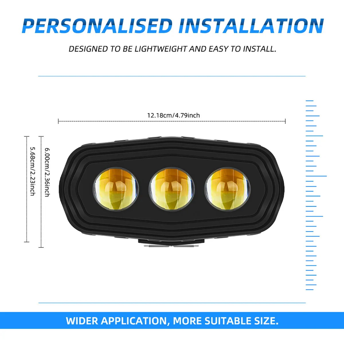 Lens 3LED Spotlight Motorcycle - Badminton Flash ulasan dan harga
