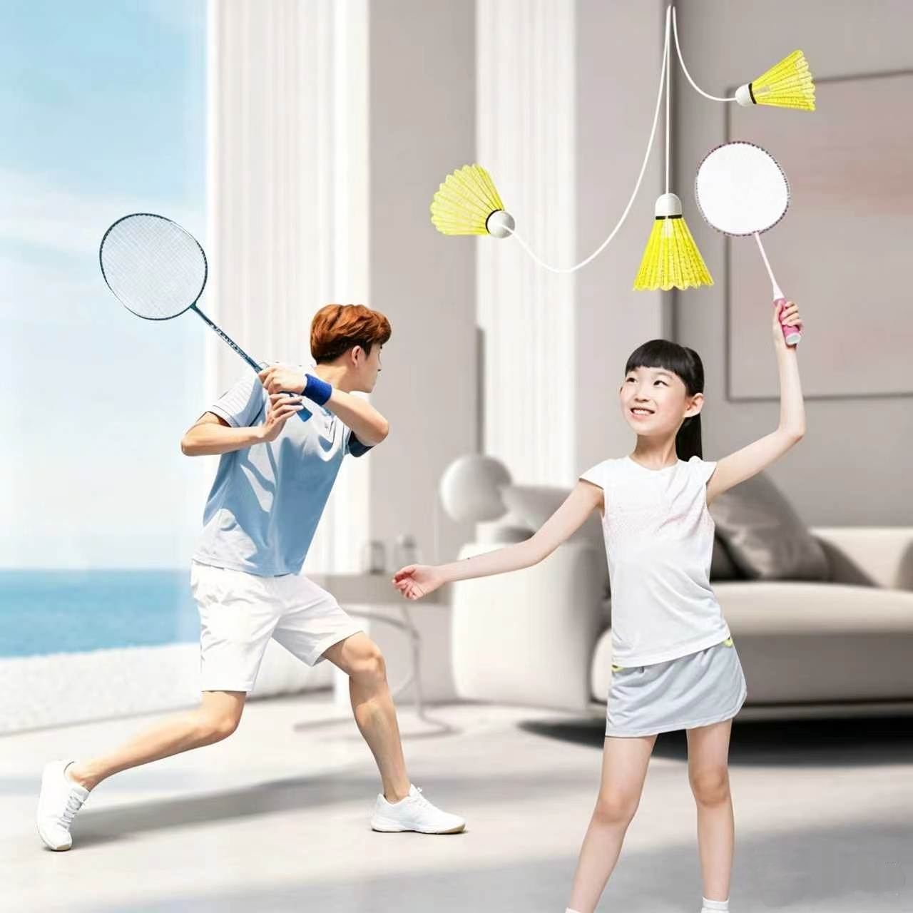 3Pcs Elastic Badminton Set wit - Badminton Talk ulasan dan harga